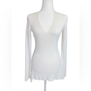 Theory V Plunge Knit Slit Top